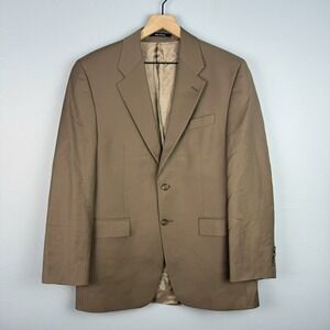 Chaps‎ Ralph Lauren Men's Brown Wool & Cashmere 2 Button Blazer Jacket Coat 40 R